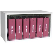 OMNIMED Cubical Storage Rack with Locking Panel Holds 6 Binders up to 3.5" D 266006_010